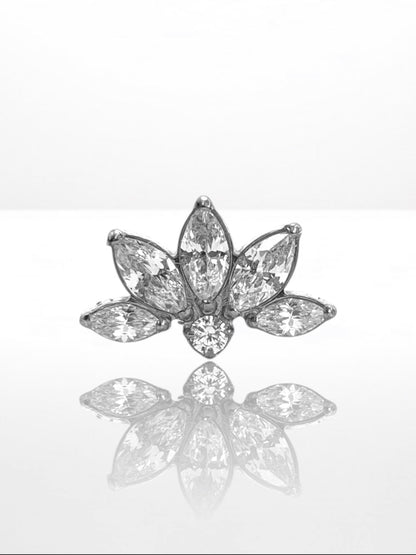 Titanium 5 Marquise & crystal labret