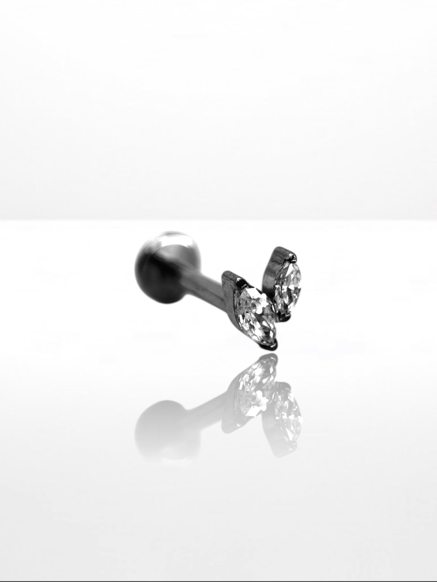 Titanium Double Marquise