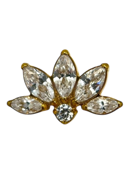 Titanium 5 Marquise & crystal labret