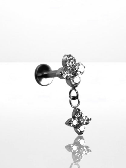 Titanium Double Viridia labret