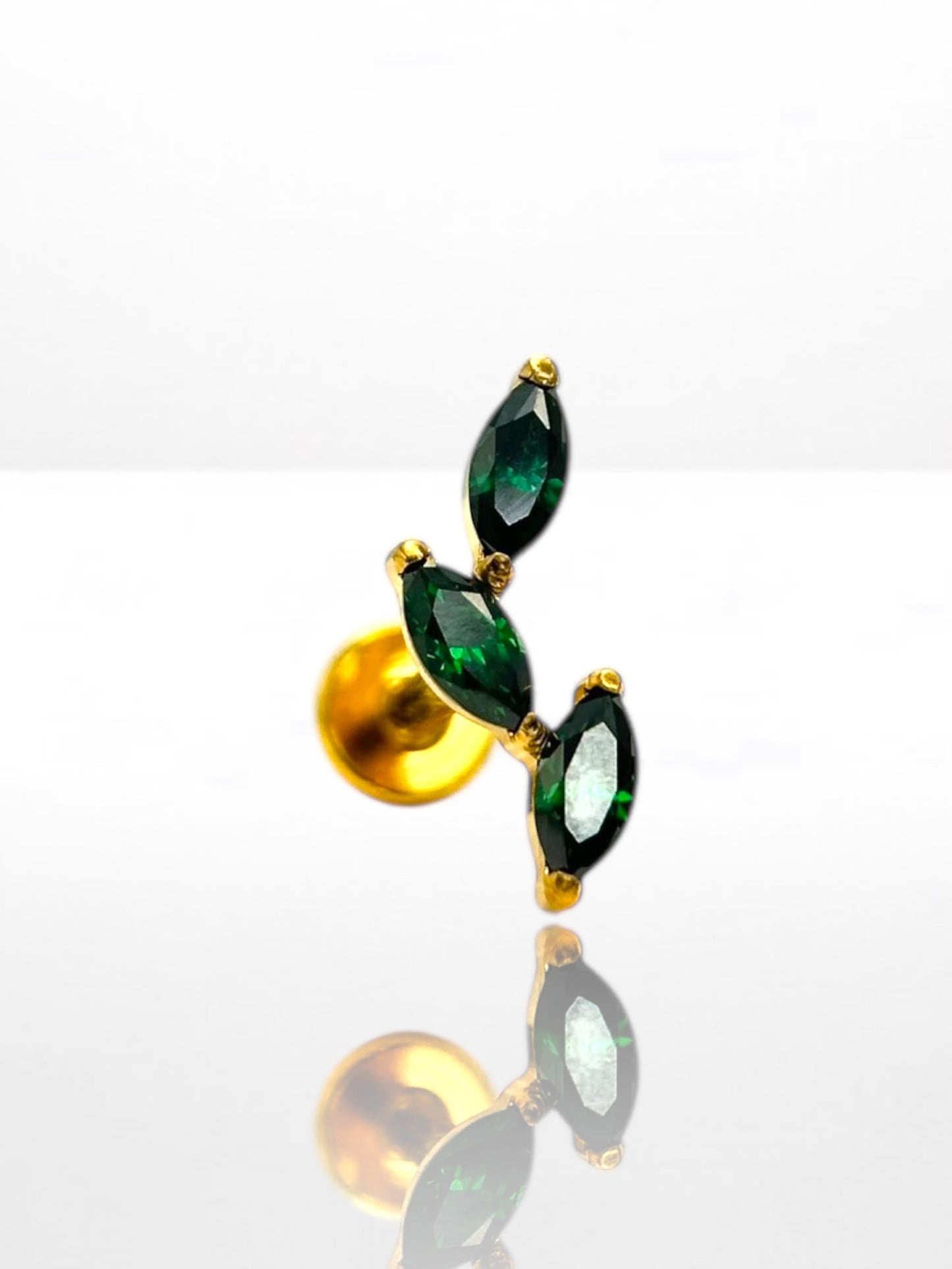 Titanium Triple Marquise labret
