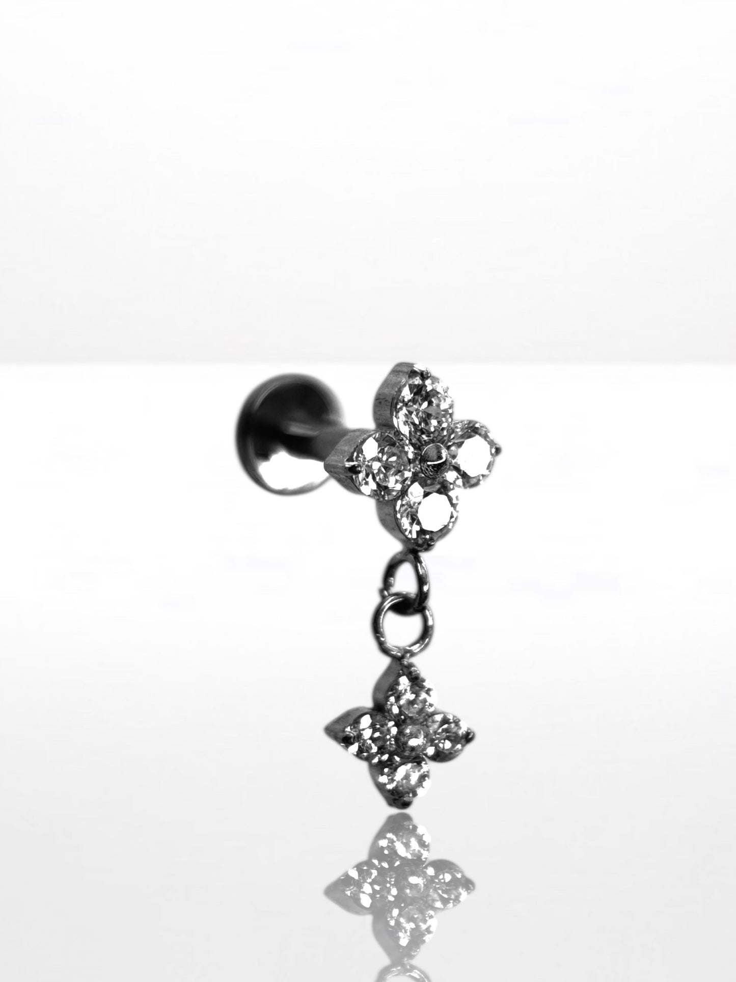 Titanium Double Viridia labret
