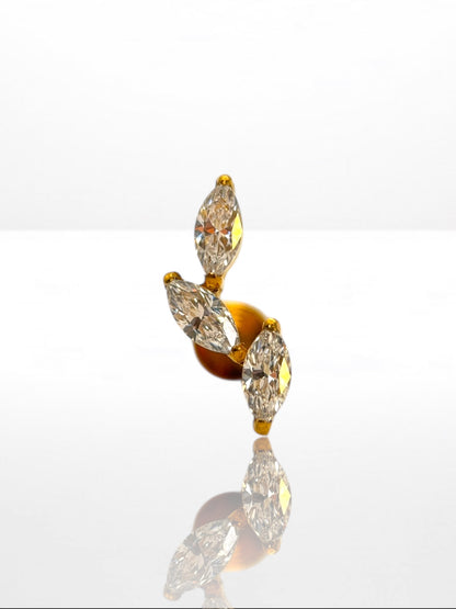 Titanium Triple Marquise