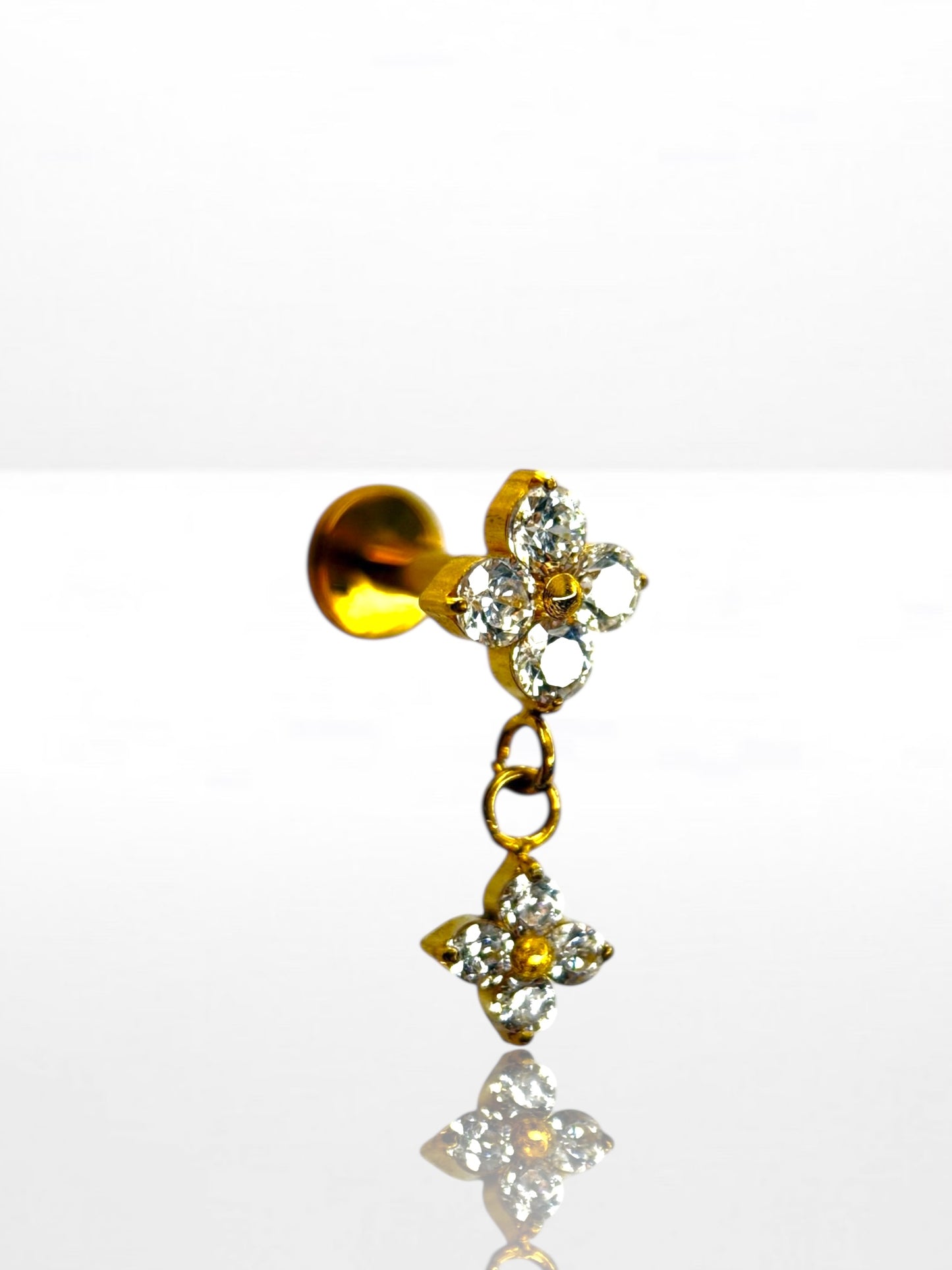 Titanium Double Viridia labret