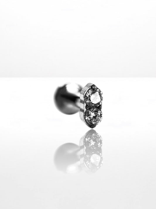Titanium Double Zircona labret