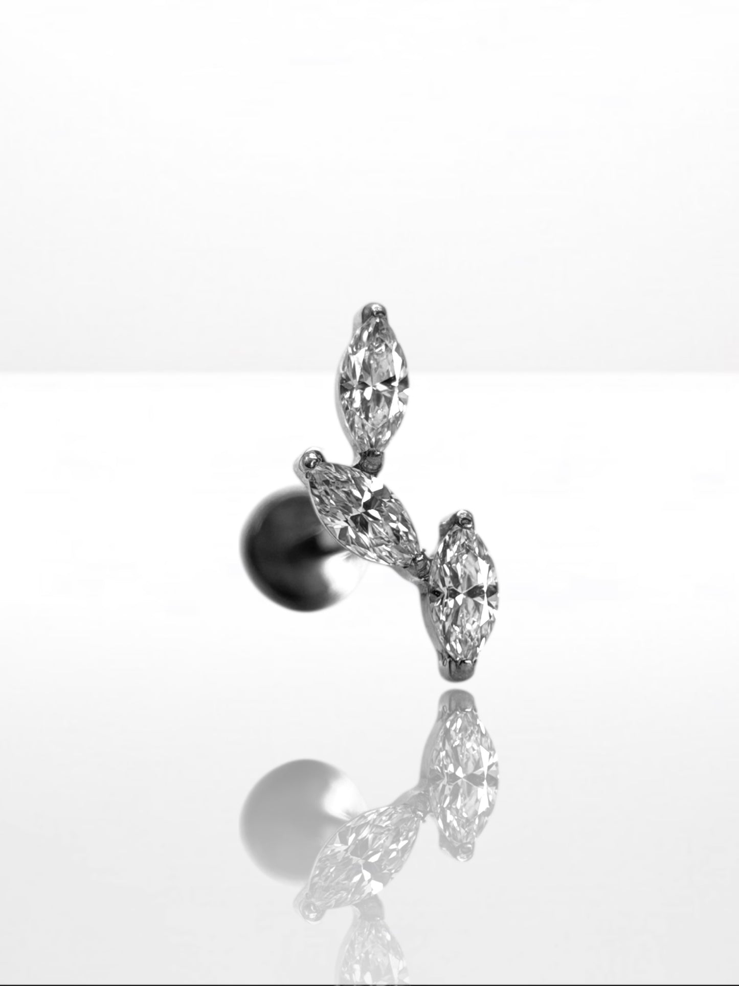 Titanium Triple Marquise