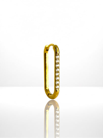 Simple Hoop Zircona náušnica