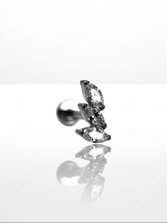 Titanium Marquise Curved