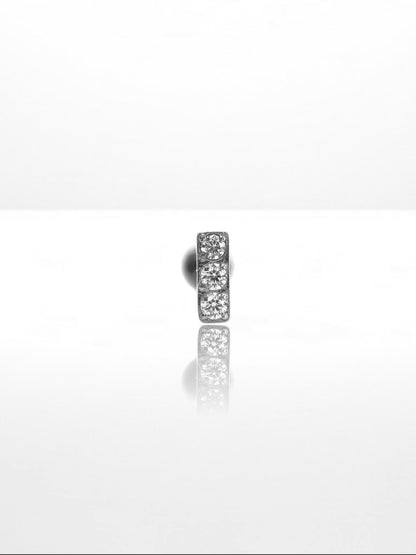Titanium Mini Zircona Bar labret