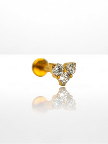 Titanium Zircona Hearth labret