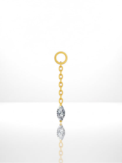 Titanium Marquise Charm chain