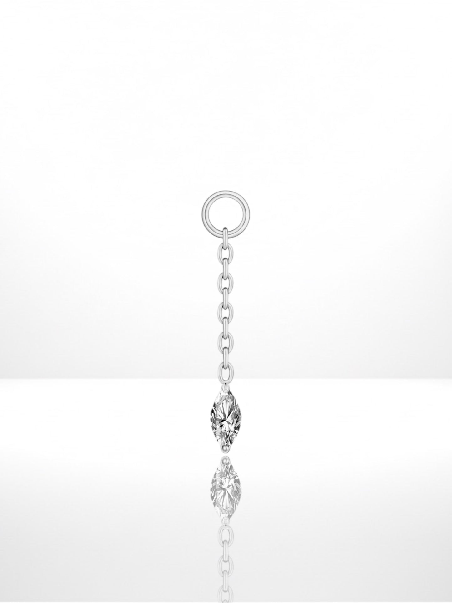 Titanium Marquise Charm chain