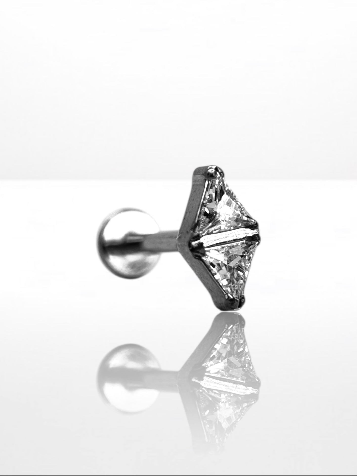 Titanium Double Triangle labret